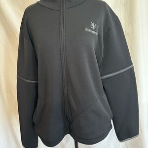 Dark Gray Fleece Zip Jacket with Zip Off Sleeves